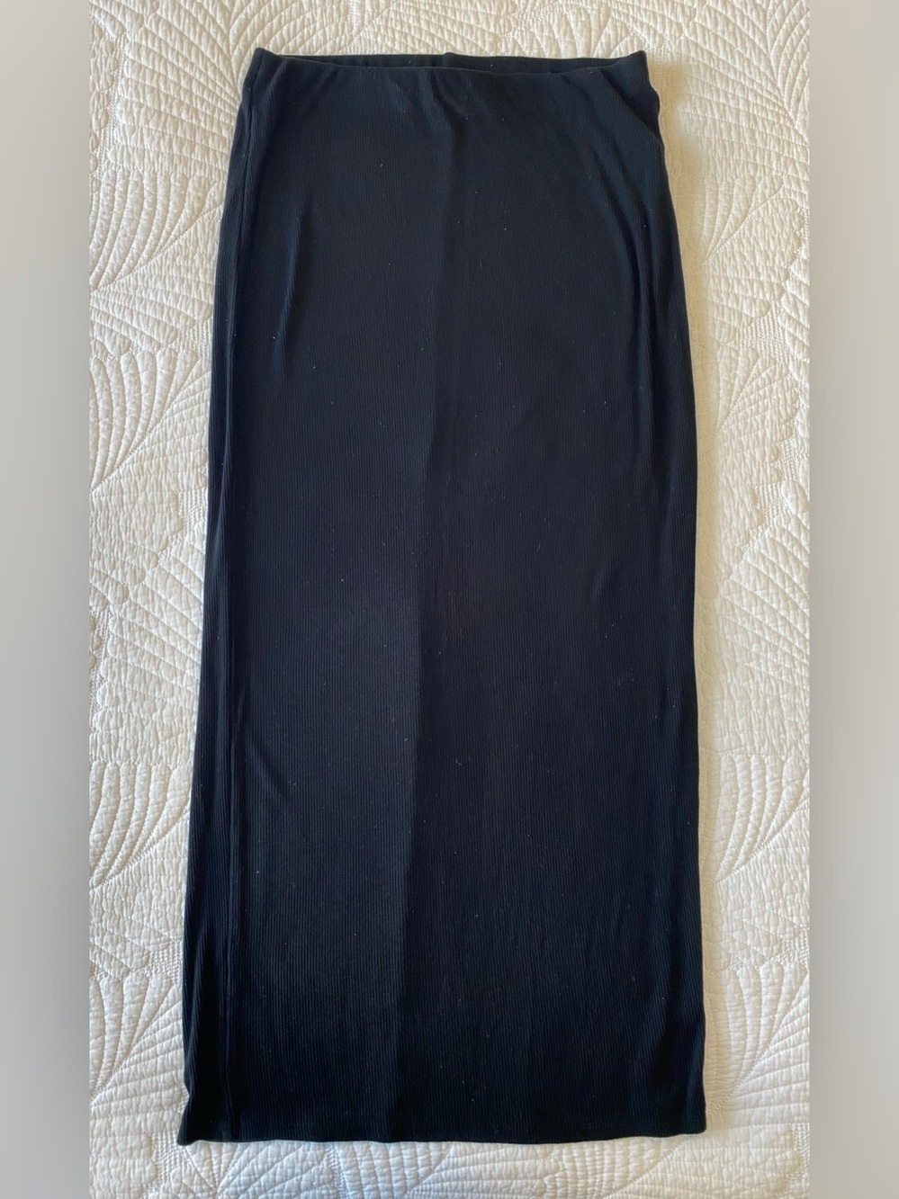 Forever 21 Black Maxi Ribbed Skirt